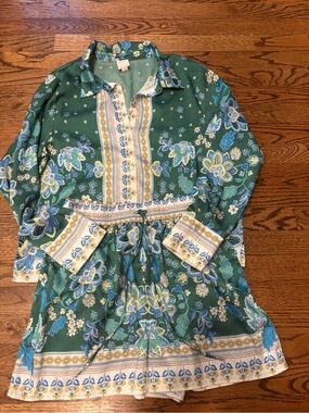 Maeve matching set- shorts and long sleeve shirt